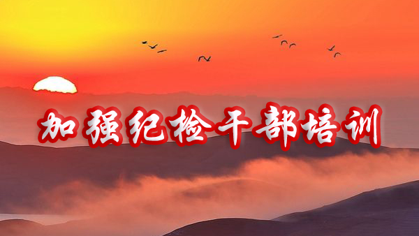 加強(qiáng)紀(jì)檢干部培訓(xùn)，做好這四點(diǎn)